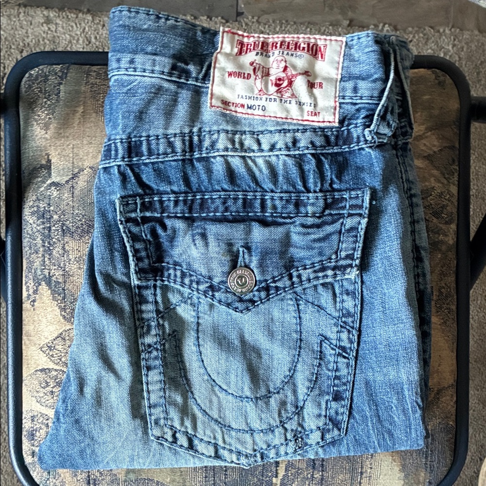 True Religion Jeans Moto Motocross Jeans 34x32
